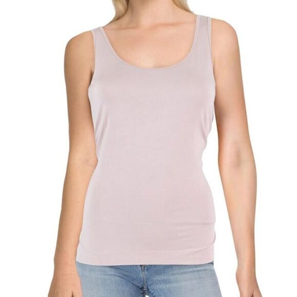 &BASICS KT37-221BL Women's Sz Large Rose Pink Cami Shell Scoop Neck Tank Top - Picture 7 of 7